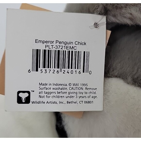 Wildlife Artists Columbus Zoo Empire Penguin Chick 14 Inch Plush 1995 Stuffed - Picture 10 of 10